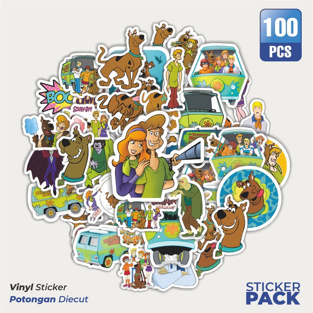 

Super Hemat! 100 PCS Stiker Warner Bros Series Scooby Doo Waterproof Aesthetic- Untuk Laptop, Motor, dan Helm - Paper Stationery Pack
