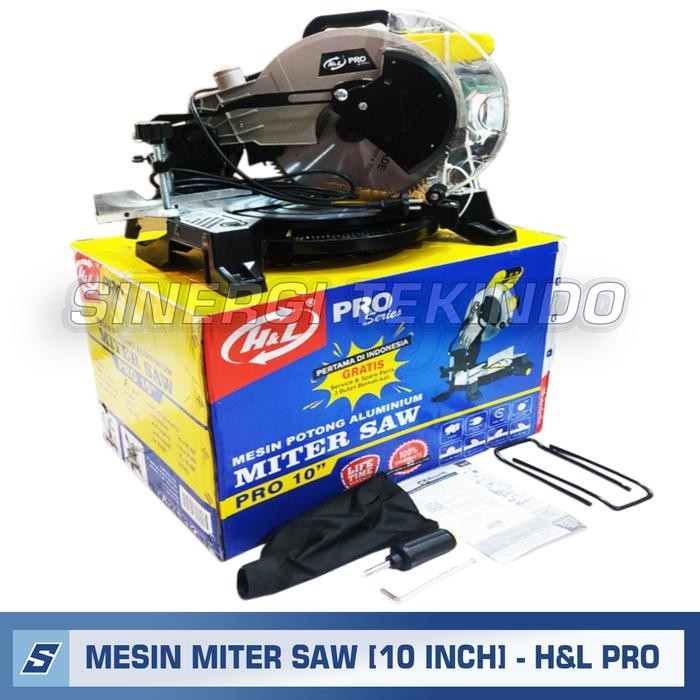 Mesin Gergaji Potong Alumunium Mitersaw 10 Inch - H&L PRO Miter Saw 10