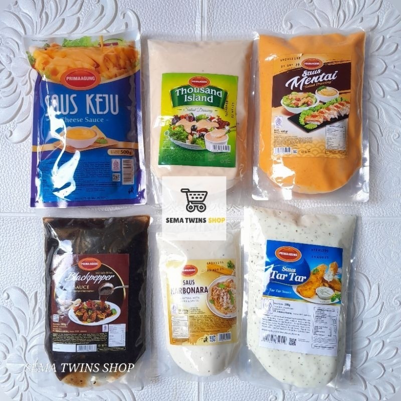 

Lecy.store2 Prima Agung SAUS MENTAI / KEJU SAUS LADA TAR TAR THOUSAND ISLAND CARBONARA 500GR 1KG