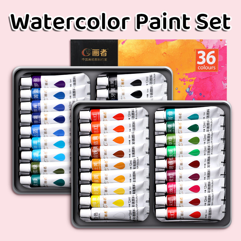 

36 Colors Watercolor Paint Set,12ml/0.41floz Each,Easy to Mix,Professional for Artists,Hobbyists for Art & Craft in Easter