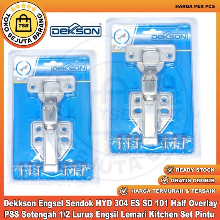 Dekkson Engsel Sendok HYD 304 ES SD 101 Half Overlay PSS Setengah 1/2 Lurus Engsil Pintu Lemari Kitc