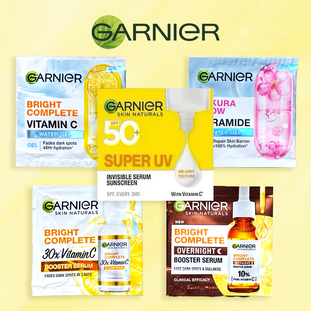 GARNIER Acne Bright Complete Night Water Gel - Sakura - Super UV Sunscreen Serum Sachet 1,5gr | Rang
