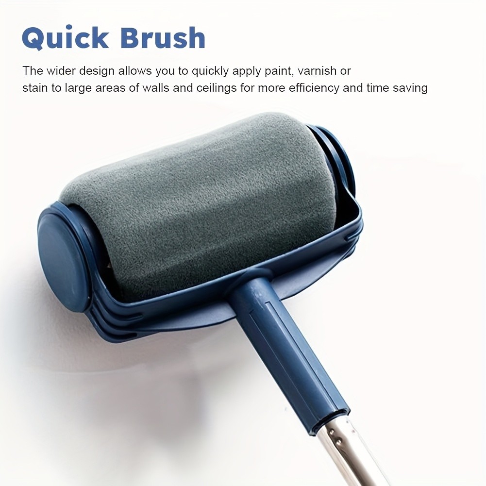 

1pc Multi-Surface Paint Roller,Adjustable Telescoping Handle, Ergonomic Grip & Washable Fabric Sleeve,Seamless Transition