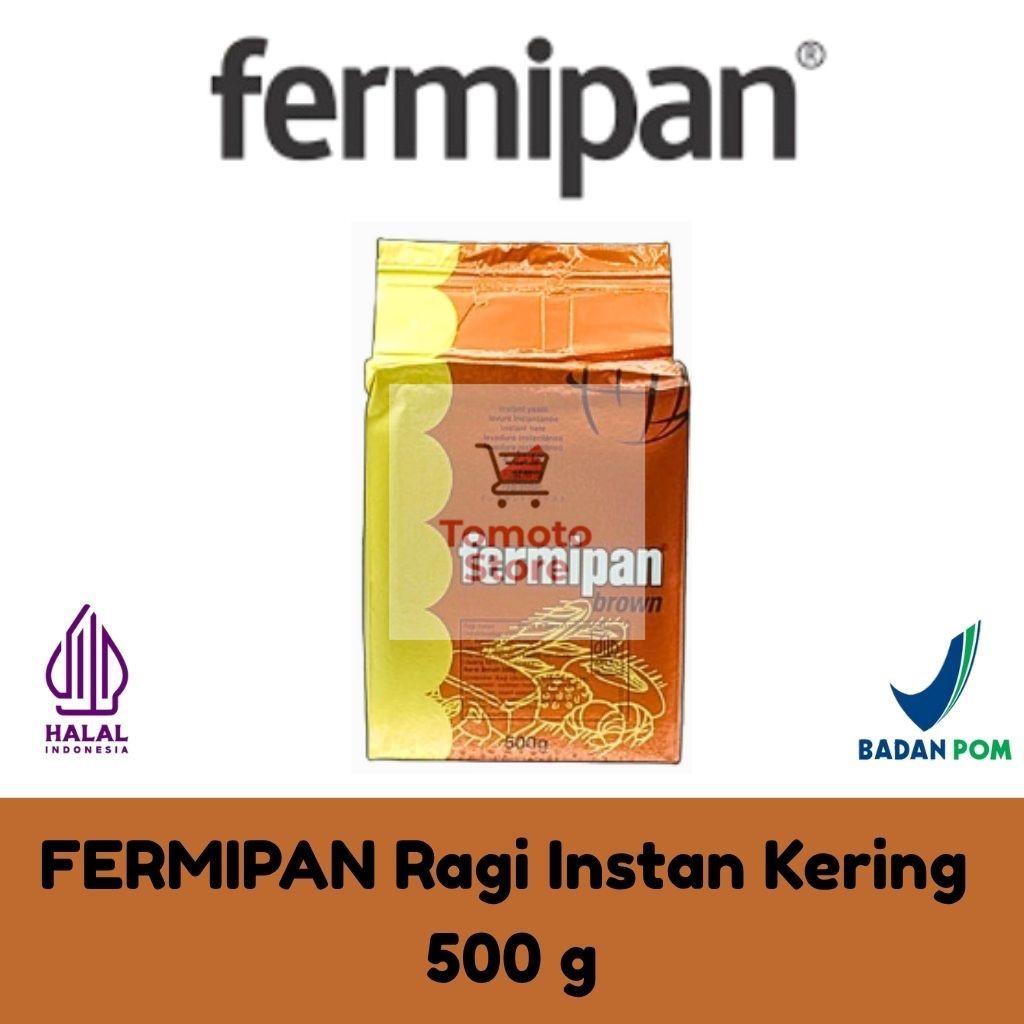 

✨ TOMOTOSTORE ✨ FERMIPAN Brown ( Ragi Kering / Instant Yeast ) 500 gr