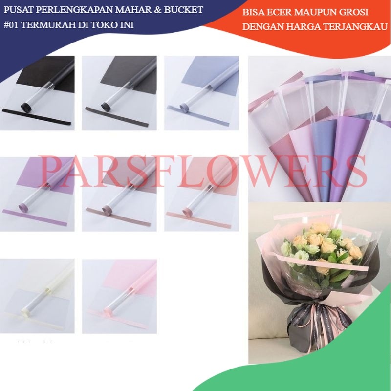 

FL30 OPLIS Kertas Bunga Paper Buket Motif Frame List OPP Transparan Florist Cellophane