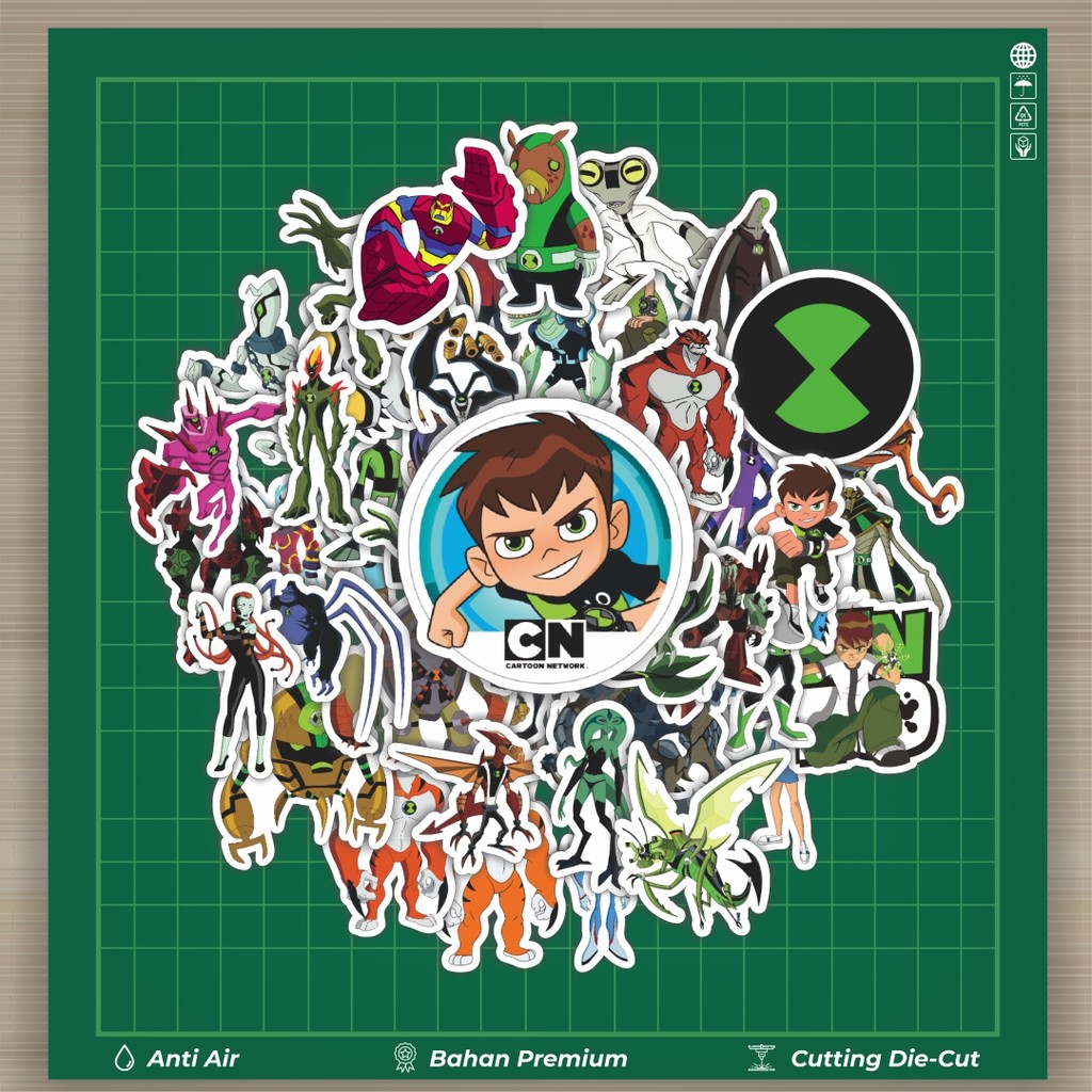 

HOT 50 PCS STIKER Stiker Kartun Series Ben Ten Karakter Mix 4 Stiker Fashion Cars Decal Dingin Kartu Album Custom Vinyl Anti Air- Sticker Aesthetic Buku Journal Koper Casing HP Tablet Laptop Helm Motor Botol Minum