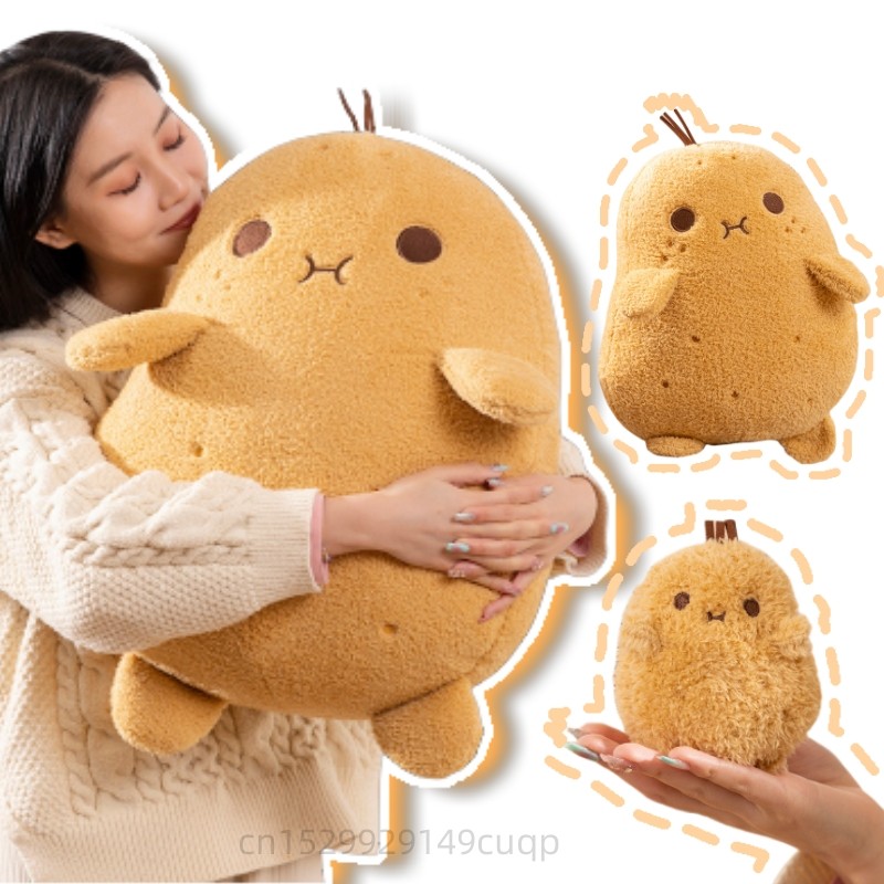 Kawaii Vegetable Potato Plush Pillow New Yellow With Expression Potato Soft Plush Toy Adornment Bedroom Gift For Boys And Girls