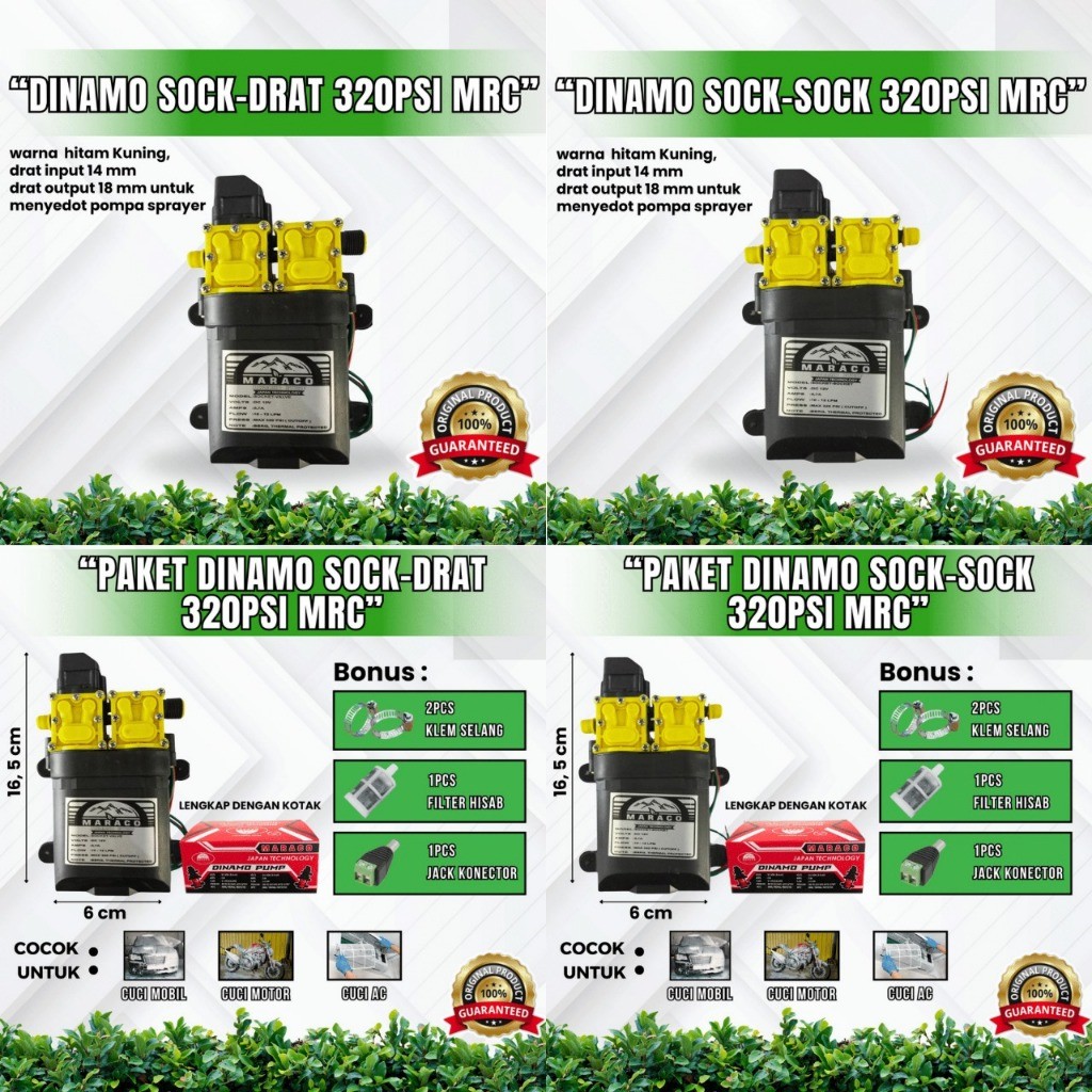 PROMO Dinamo Pompa 320 Psi Adaptor DC 12V