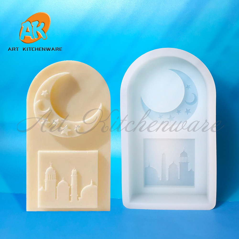 

Eid Mubarak Moon Archway Silicone Molds DIY Handmade Aroma Plaster Soap Candle Mould Home Decoration Chocolate Dessert Cake Mold