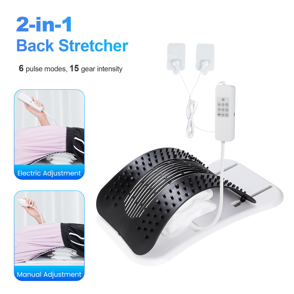 Electric Lumbar Traction Massager Adjustable Back Stretcher Waist Fitness Lumbar Cervical Spine Reli