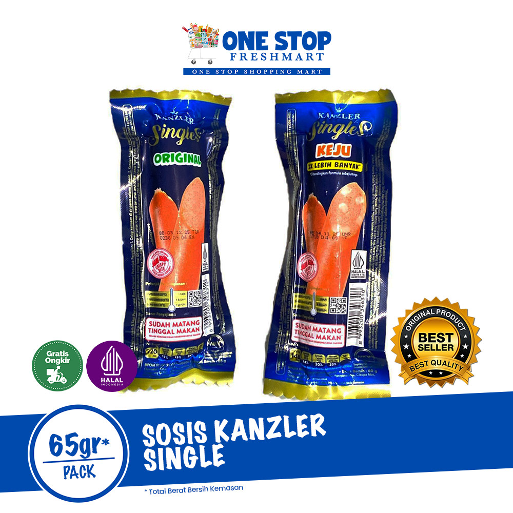 

KANZLER SOSIS SINGLES 65 GR / SOSIS KANZLER SINGLES 65GR (ORIGINAL-HOT-KEJU)