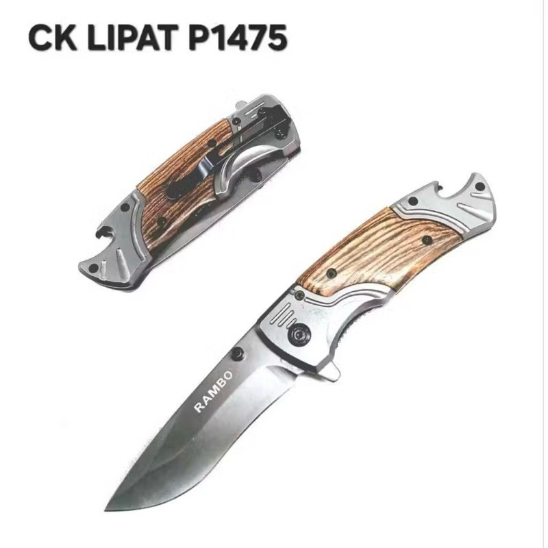 pisau survival rambo P1475 / Pisau Survival / Survival Kit / Survival / Pisau saku lipat DK