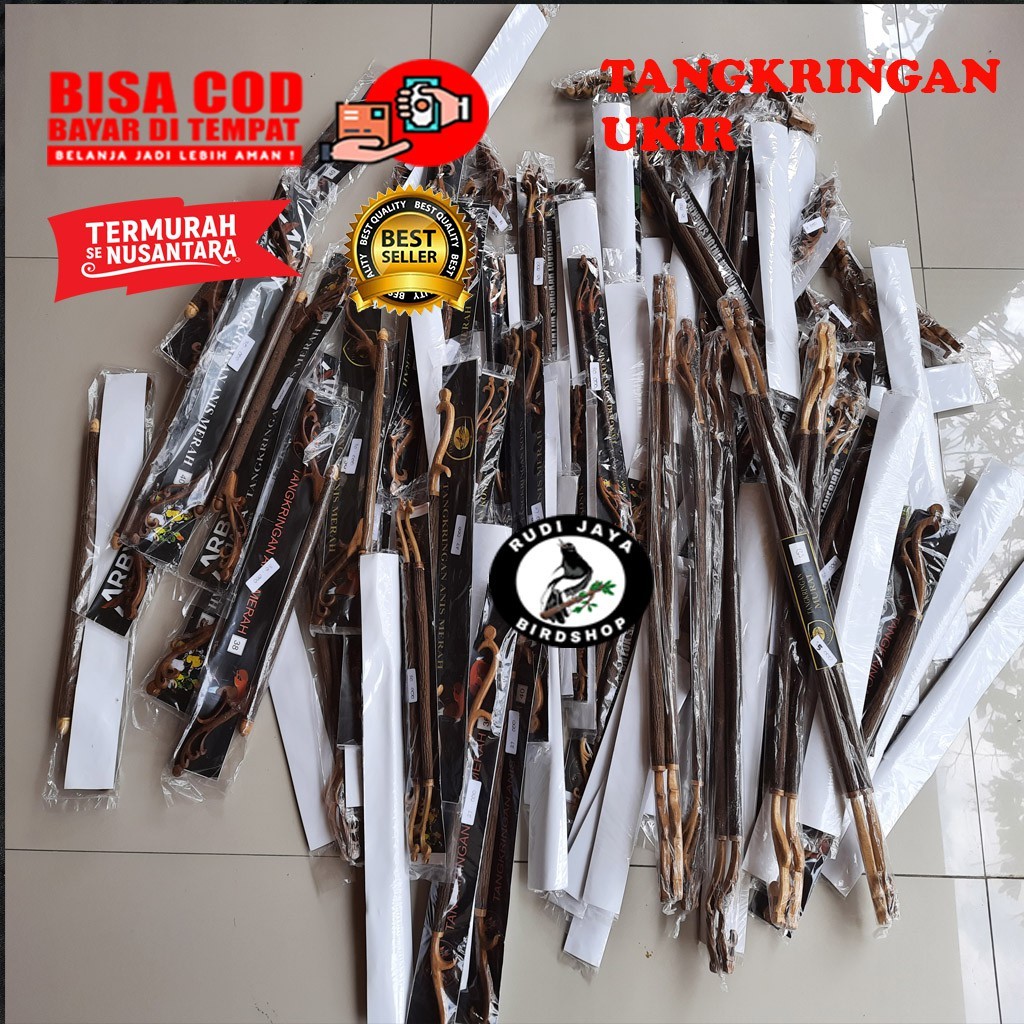 JUAL TANGKRINGAN UKIR LOVEBIRD ISI 1 PCS KAYU ASEM PLANGKRINGAN BURUNG LOVEBIRD KANDANG KAPSUL 33CM