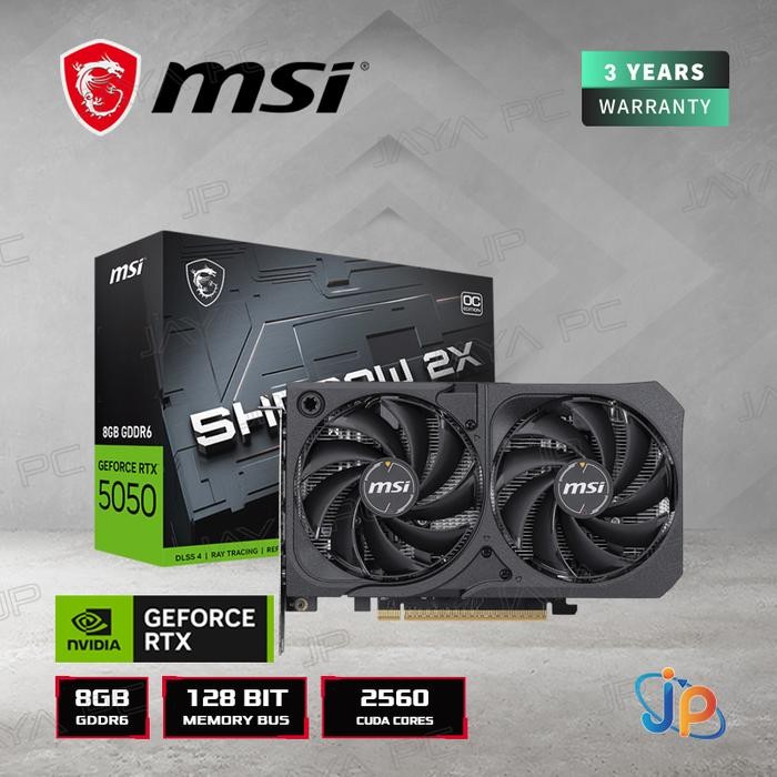 VGA MSI GeForce RTX 5050 Shadow 2X OC 8GB - 8 GB GDDR6