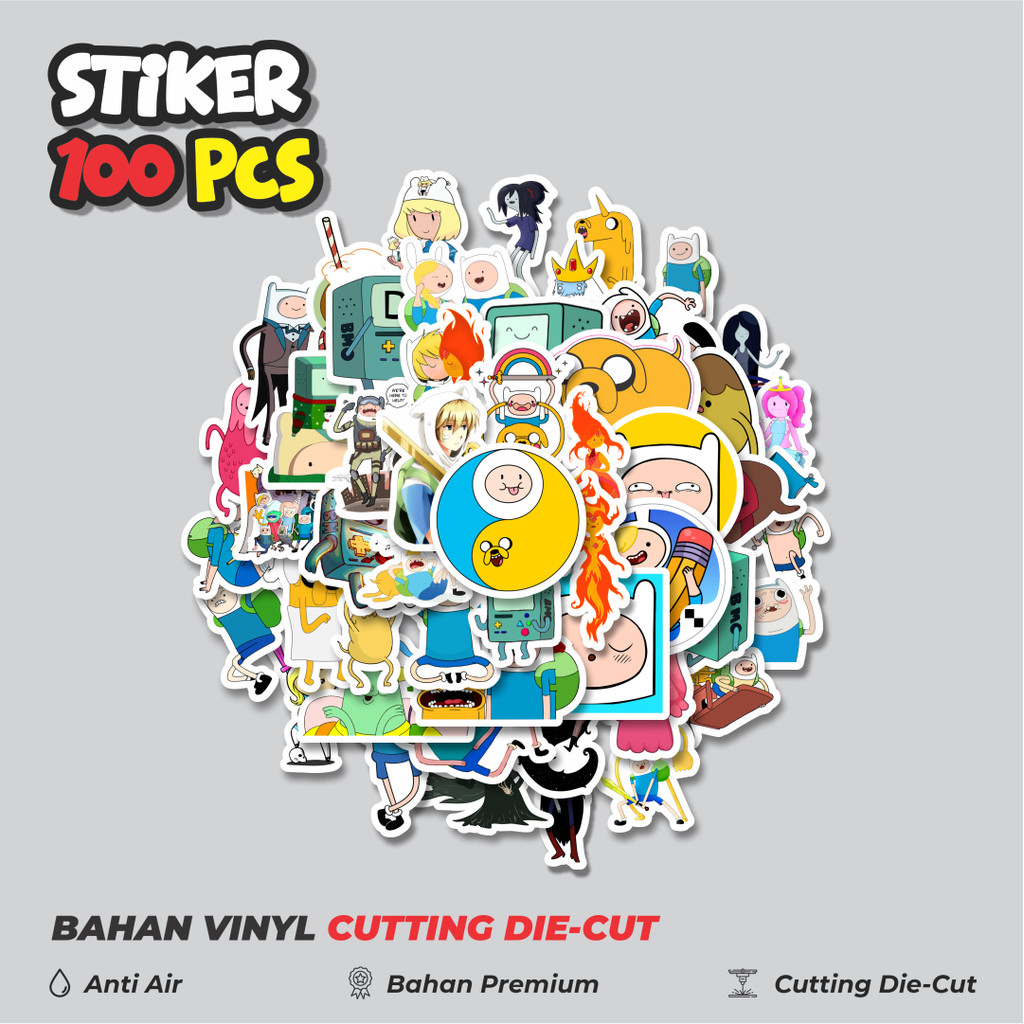 

Terbaru! 50 pcs Stiker Kartun Series Adventure Time Character Mix 6 Dekorasi Lucu Kreatif untuk Notebook, Skateboard, HP