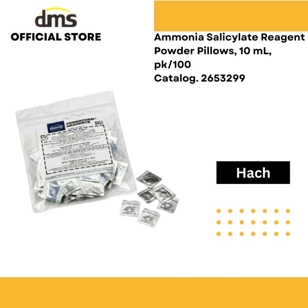 Ammonia Salicylate Reagent Powder Pillows, 10 mL 100/ Pack Hach