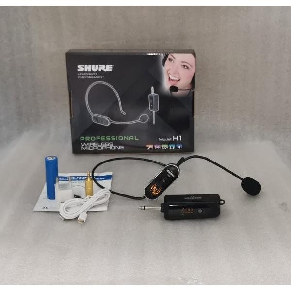 Mic Headset Wireless Shure Mic Bando Wireless Clip On Jepit SHURE H1 SHURE H 1 H-1