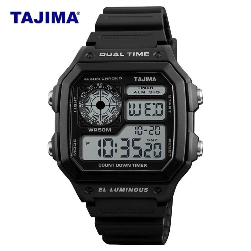 Jam Tangan Pria Tajima Digital 9811 Water Resist Original Garansi 1 Tahun + Free BOX (tajima.indones