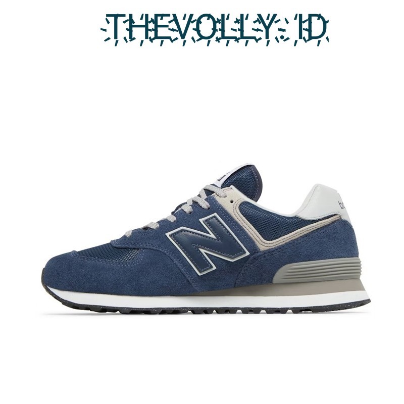 Sepatu New Balance 574 Navy Grey White ML574EVN BNIB Original / Sneakers Pria