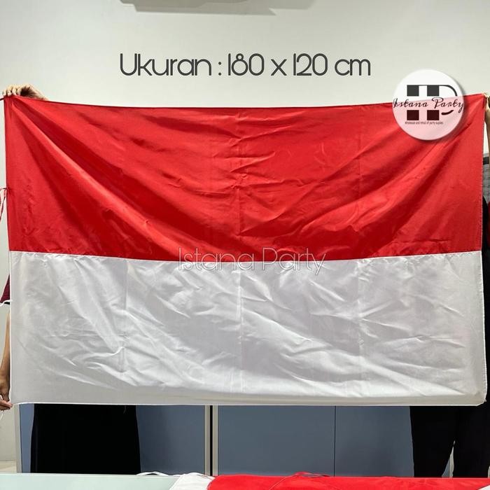 Bendera Merah Putih / Bendera Indonesia / Bendera Kain Merah Putih - Uk 180x120cm