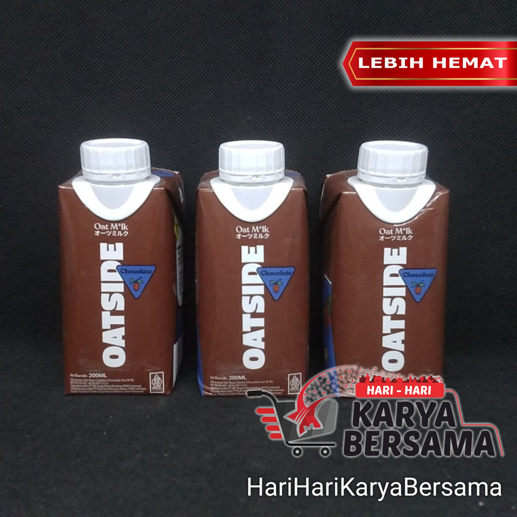 

MINUMAN SUSU OATSIDE OAT MILK CHOCOLATE PACK 3 PCS X 200ML