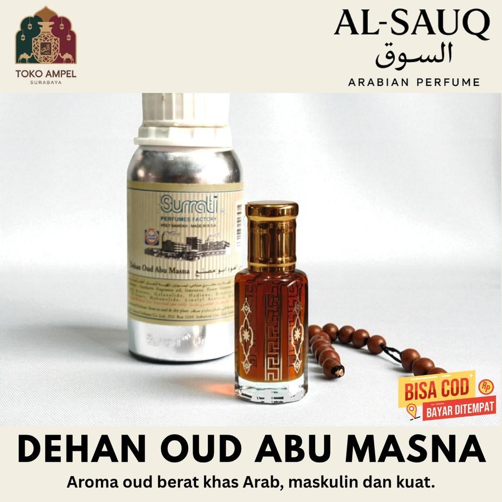 Parfum DEHAN OUD ABU MASNA 12ML | Minyak Wangi Arab Tahan Lama