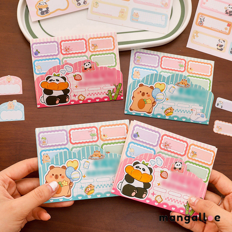 

[COD] Stiker Nama Kapibara Lucu Stiker Nama Gelas Air Anak-anak Kartun Stiker Panda Pelajar -MG
