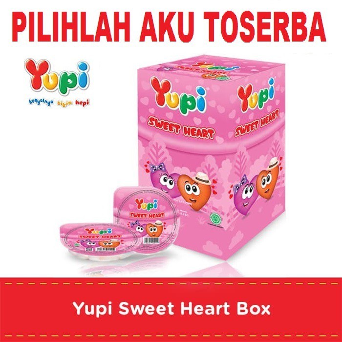 

YUPI SWEET HEART BOX isi 12 PCS - ( HARGA PER BOX )