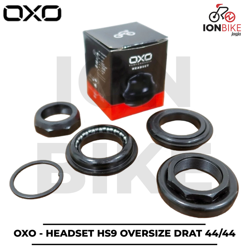 Headset OXO HS9 Oversize Drat Cup 44mm 44 mm Fork Ulir 28.6 Head Set HS-9 OS Tanam Sepeda MTB Commut