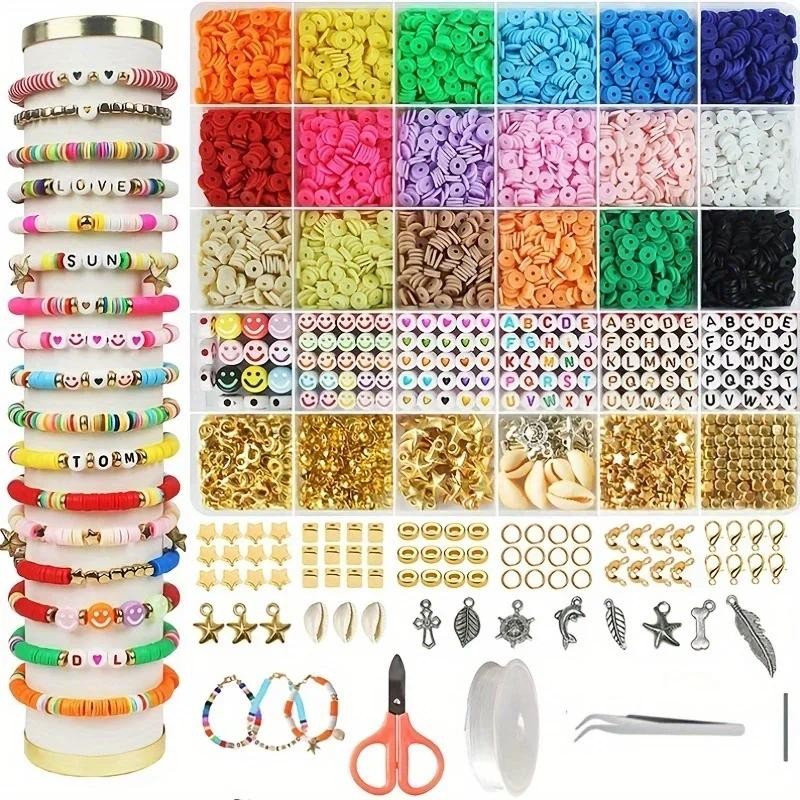 

18 Color Polymer Clay Bead Set - DIY Jewelry Making Set, Metal Jewelry and Friendship Tools Bracelets and Gifts