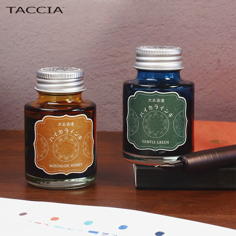 

TACCIA Japan Taisho Roman Series 40/10ML Fountain Pen Ink Non-Carbon Non-Clogging Color Ink Bottle Stationery School Supplies