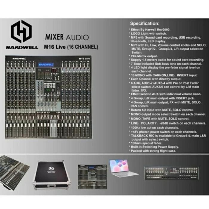 Hardwell M16 Live Mixer 16 chanel