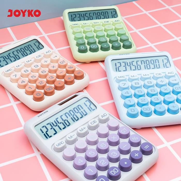 

Calculator JOYKO CC-75CO Aesthetic - Kalkulator Korea Dopamin Besar 12 Digit Colourfull