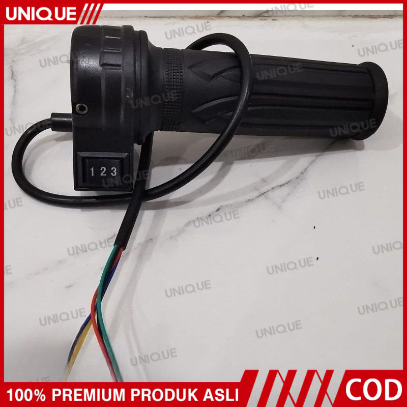 UNIQUE Gas Sepeda Listrik 3 Speed Universal / Handle Grip Gas Sepeda Listrik Konversi Sepeda Elektro