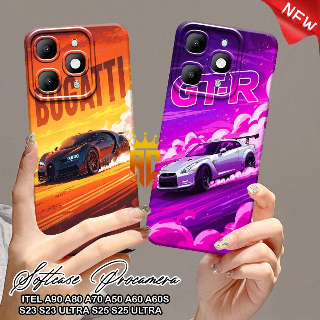 CASE ITEL A90 A80 A70 A50 A60 A60S S23 S23 ULTRA S25 S25 ULTRA . Fashion Case Motif  Mobil Balap Ker