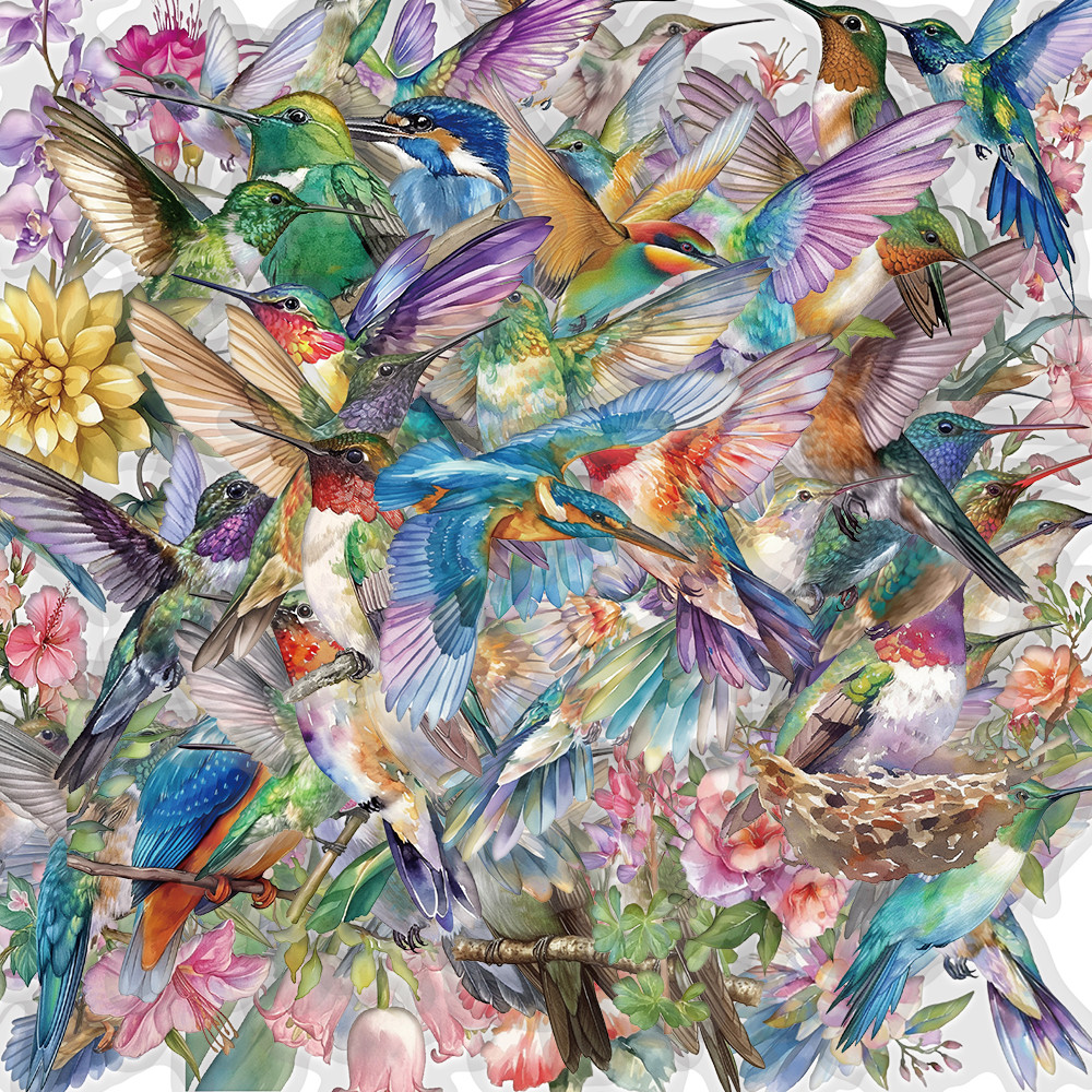 

50PCS hummingbird Stickers Creative Phone Community Skateboard DIY Fashion Dormitory Chambre Nostalgic Waterproof Sticker