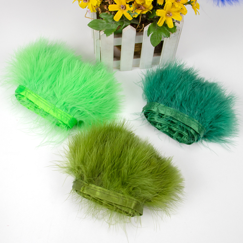 

5M 10M Turkey Feather Trim Natural Marabou Feathers Decoration Ribbon Lace for Party Costume Sewing Accesory 4-6 cm Hot Sale