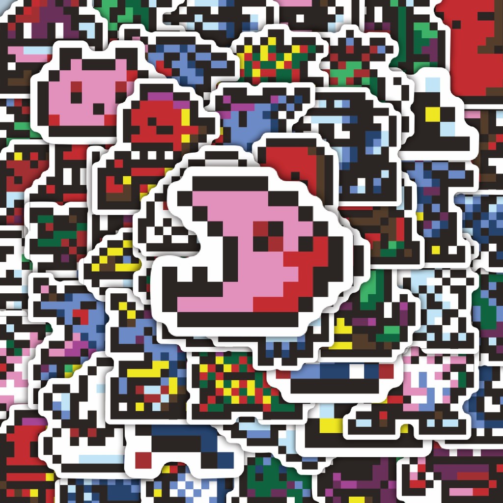 

100PCS Lucu Stiker Pixel Digimon V19 Stiker Aesthetic Stiker Anti Air Stikers Berperekat Waterproof sticker decal buat Motor Helm Buku Journal Koper Casing HP Laptop Botol Minum Hadiah anak