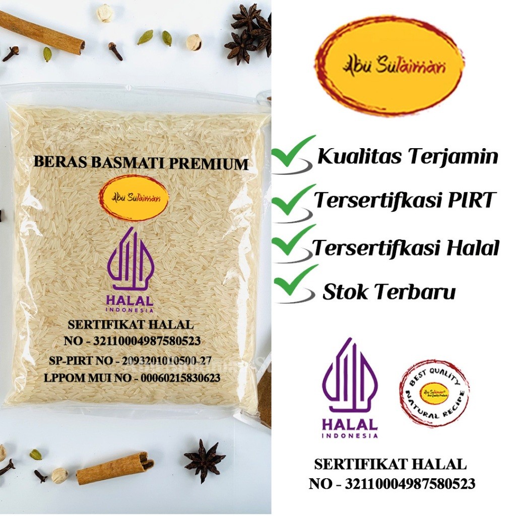 

LIMITED OFFER!!! BERAS BASMATI 1 KG / BASMATI RICE 1 KG / BERAS BASMATI ABU SULAIMAN JAKARTA / BERAS BAMATI 1 KG / PREMIUM BASMATI RICE