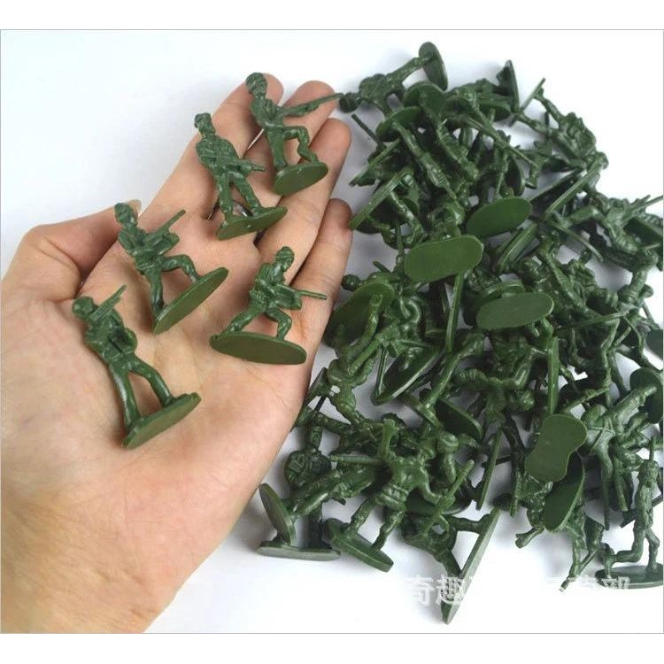 100pcs/lot Hot Bag Soldier Toys 12 stype Static Small Soldier Person Military Model Children Toys Wh