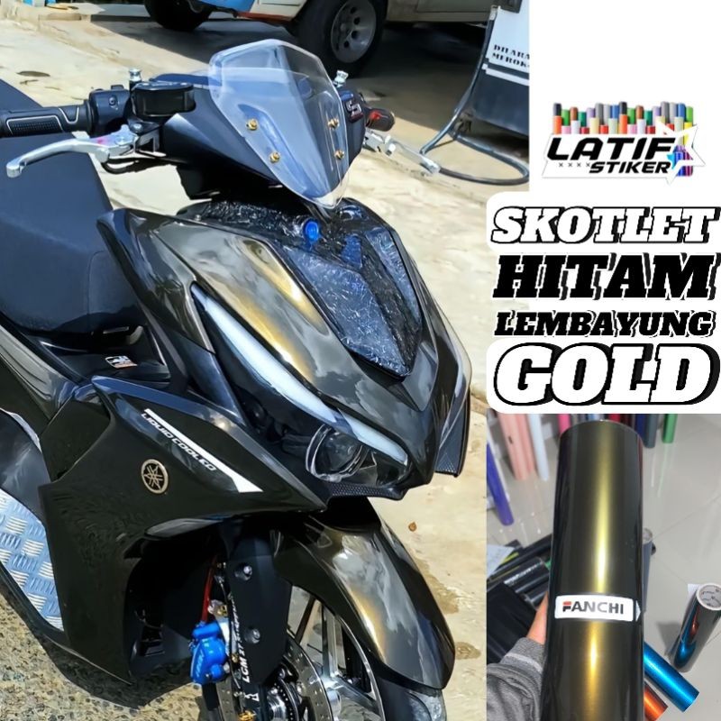 SKOTLET STIKER HITAM LEMBAYUNG GOLD STICKER MOONLIGHT GOLD SCOTLET HITAM LEMBAYUNG PREMIUM