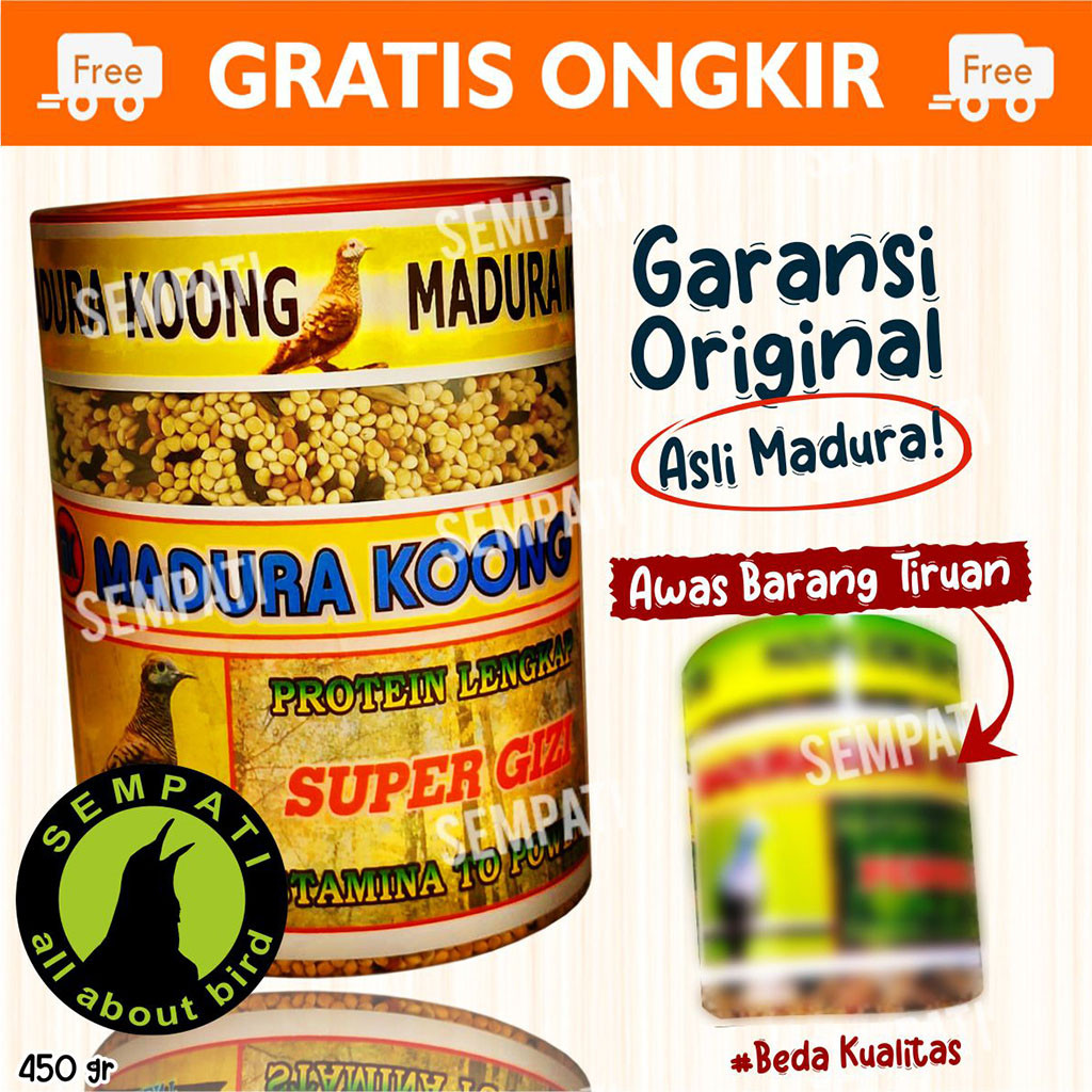SEMPATI MADURA KOONG KONG PAKAN BURUNG PERKUTUT HARIAN RACIKAN MADURA ASLI MAKANAN PERKUTUT BANGKOK