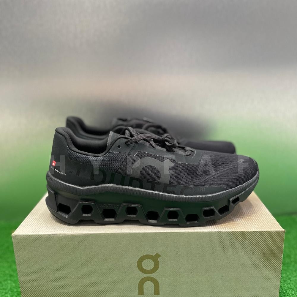 ON CLOUD Cloudmonster Men All Black Authentic / Sepatu ON CLOUD Original