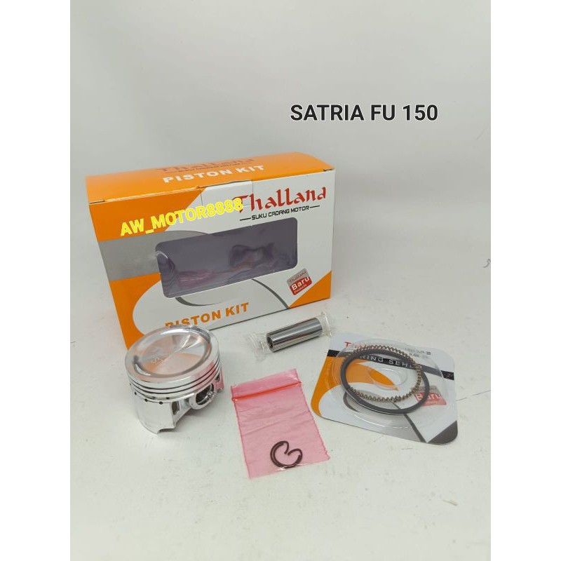 PISTON KIT SET KOMPLIT SATRIA FU 150 / SATRIA FU RING PISTON PEN PISTON OS STD 25 50 75 100 (THALLAN