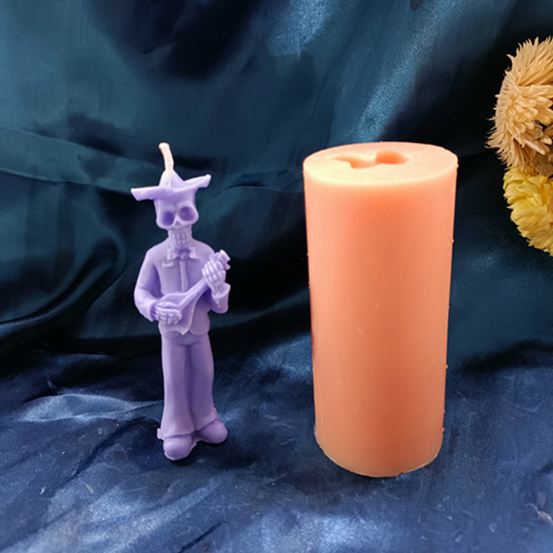 

Couple Ghost Candle Mold 3D Female & Male Handmade Silicone Wax Mould Halloween Party Accessaries Film Character Table Decor