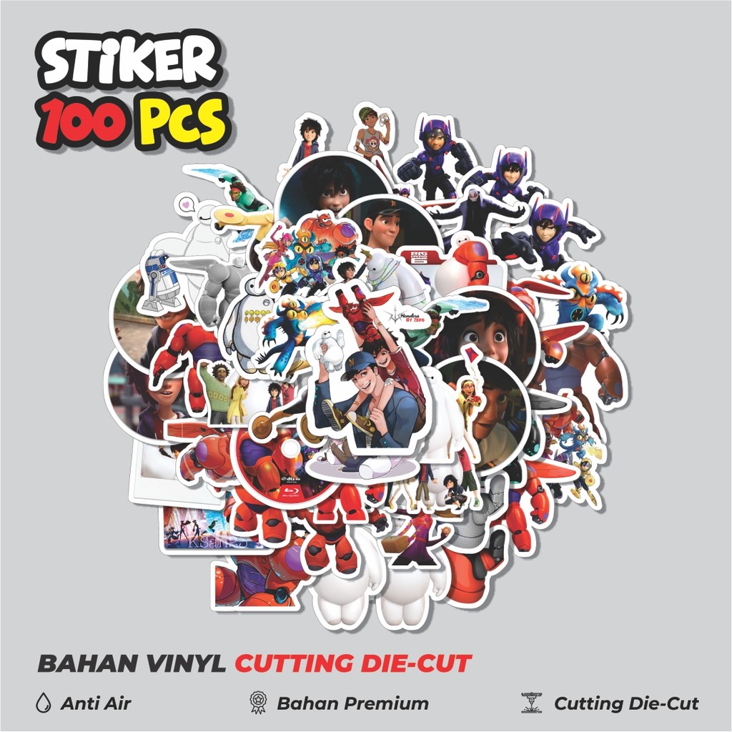 

Terbaru! 50 pcs Stiker Disney Series Big Hero 6 Karakter Mix 1 Dekorasi Lucu Kreatif untuk Notebook, Skateboard, HP
