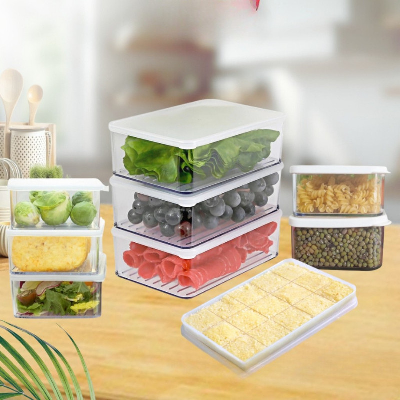 COD Food Container Deep - Korean #1 Food Container Organizer Kotak Makanan Penyimpanan Kulkas Fridge