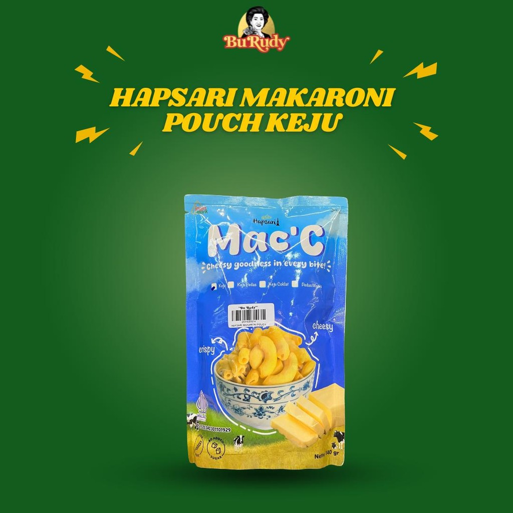 

Hapsari Makaroni Keju 140g – Camilan Renyah Gurih Rasa Keju