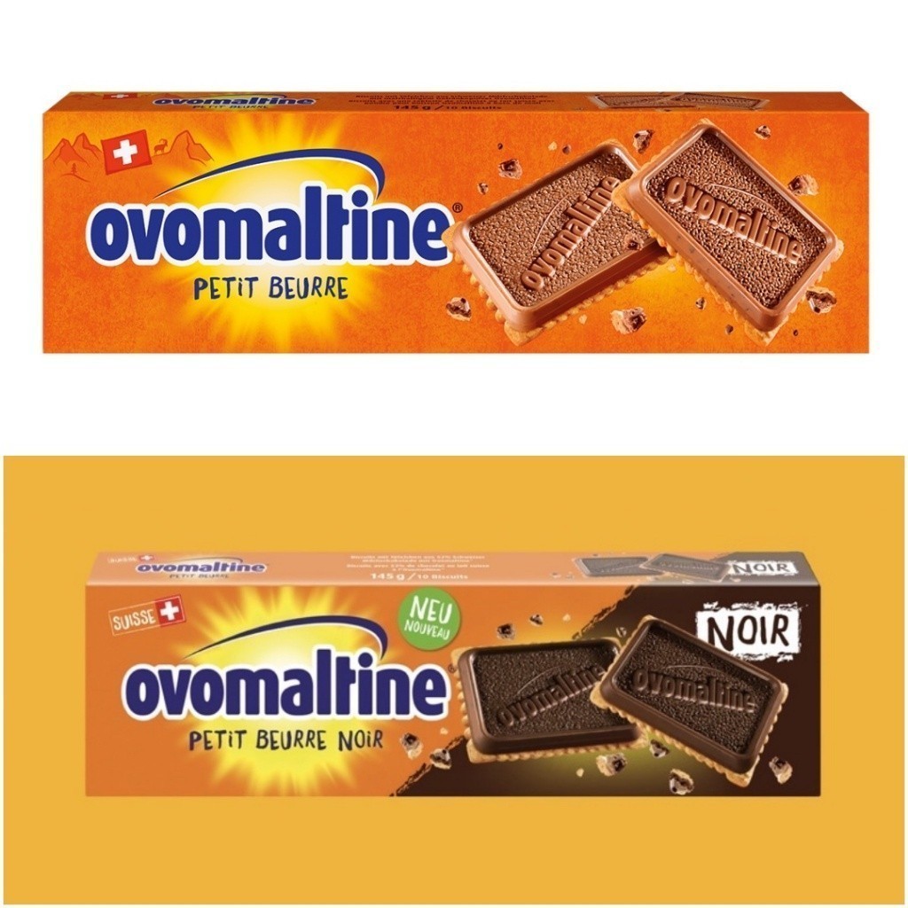 

Coklat Biskuit OVOMALTINE Petit Beurre Milk and Dark asal Swiss Eropa