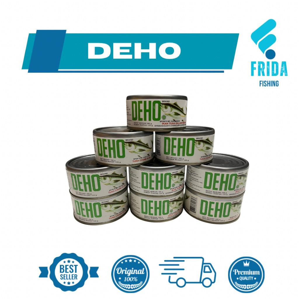 

New DEHO TUNA CHUNK IN OIL / TUNA DALAM MINYAK 180gPremium